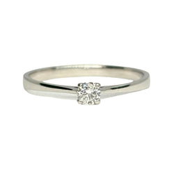 White Gold Solitaire Ring with Diamond