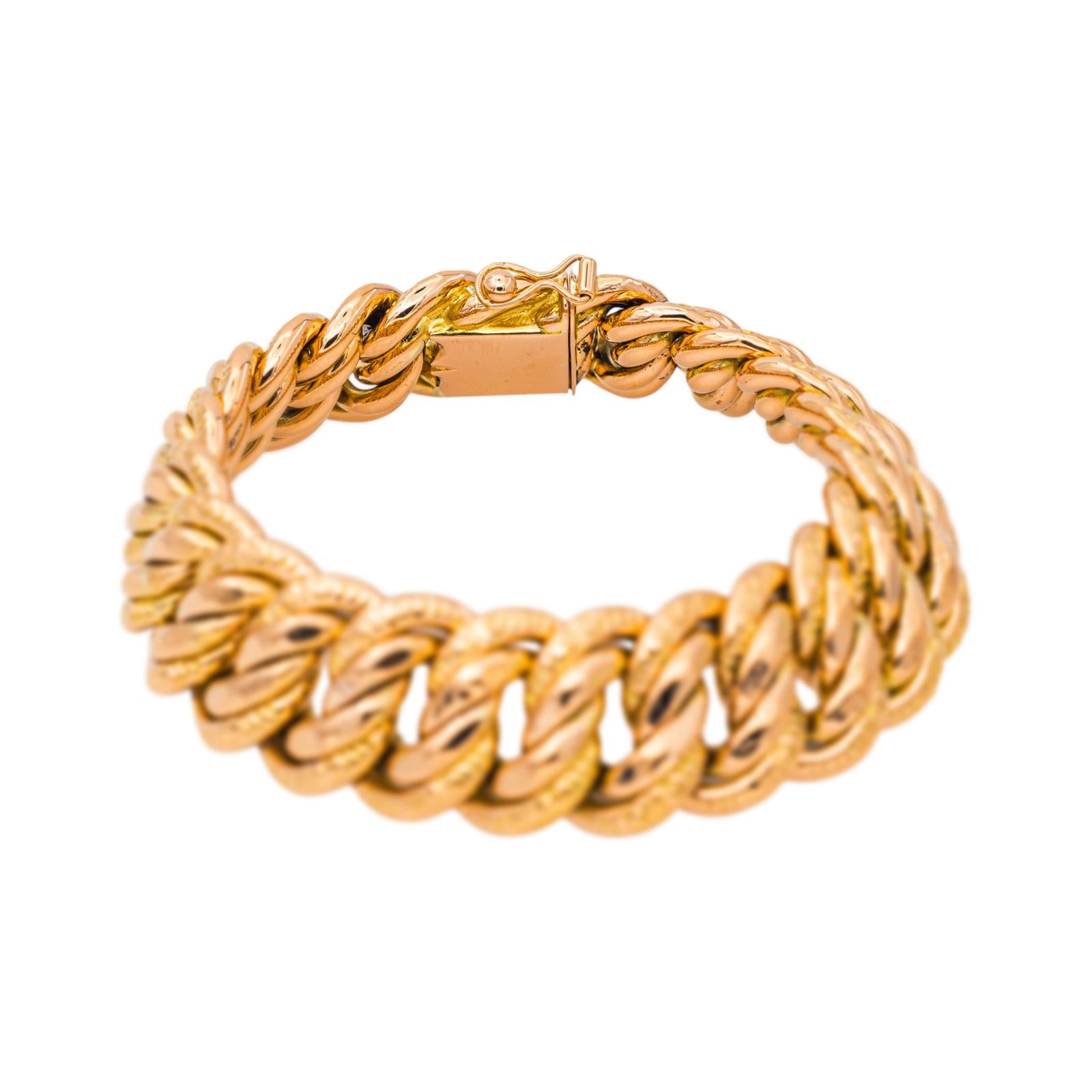 Bracelet Maille américaine Or jaune