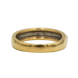 Wedding Band in Yellow Gold, Platinum, and Diamonds