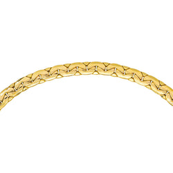 Yellow Gold Bean-Shaped Link Bracelet