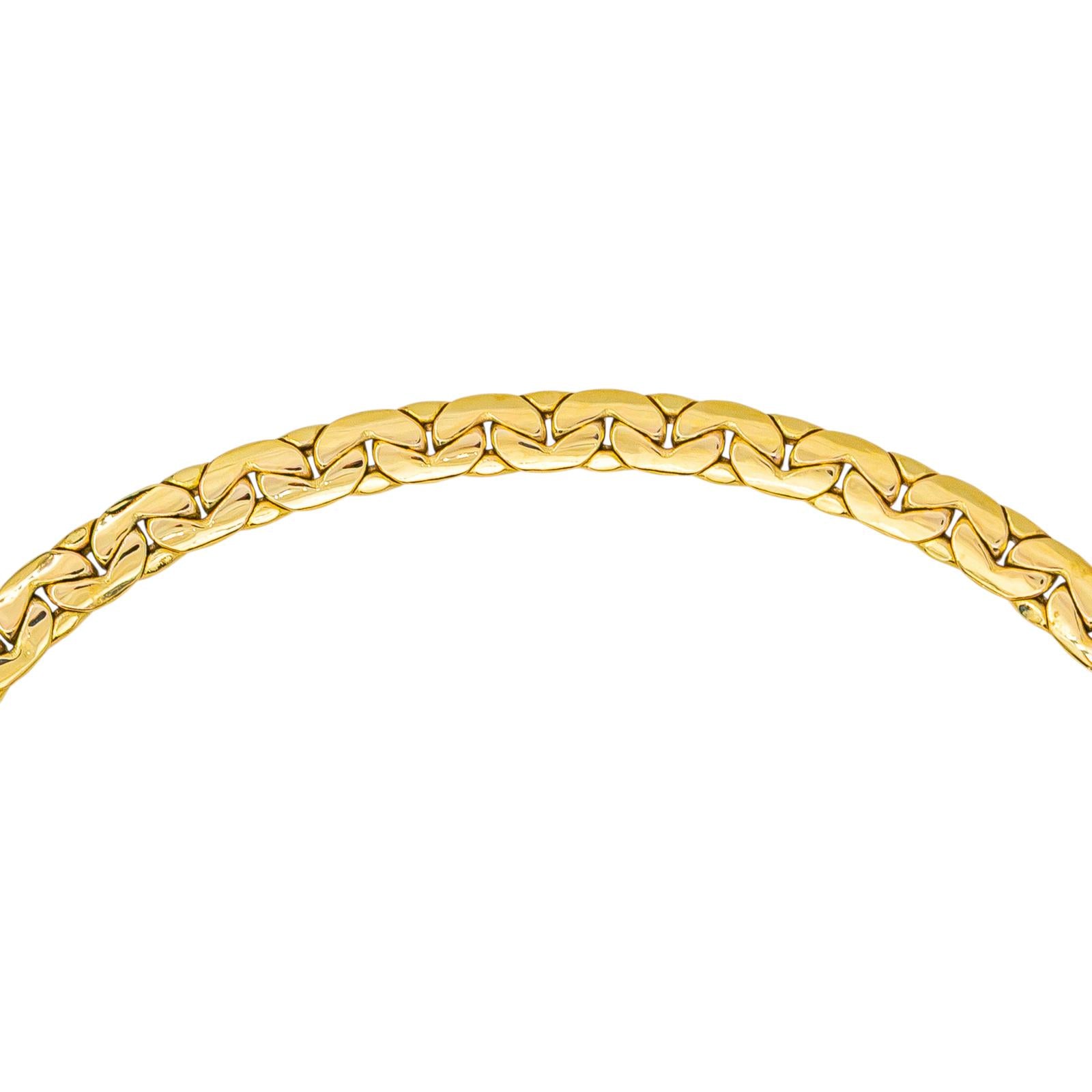 Yellow Gold Bean-Shaped Link Bracelet