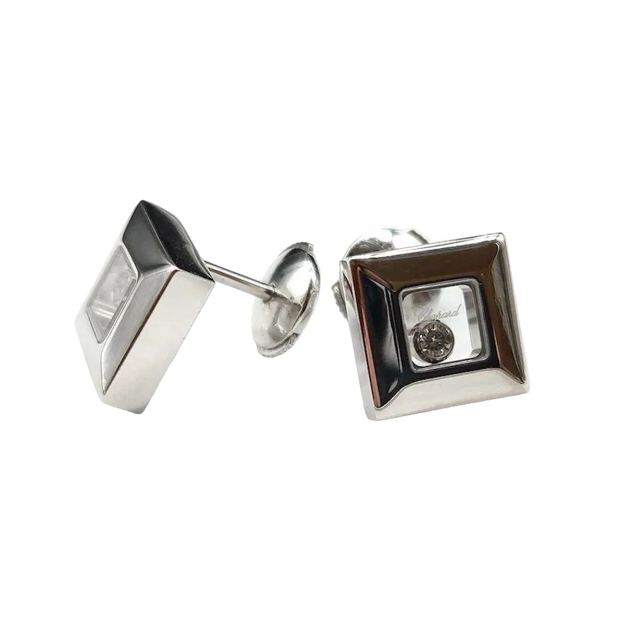 CHOPARD "Happy Diamonds" Earrings in White Gold and Diamonds