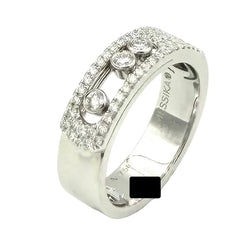 MESSIKA "Move Noa Pavée" PM Pave Ring in white gold and diamonds