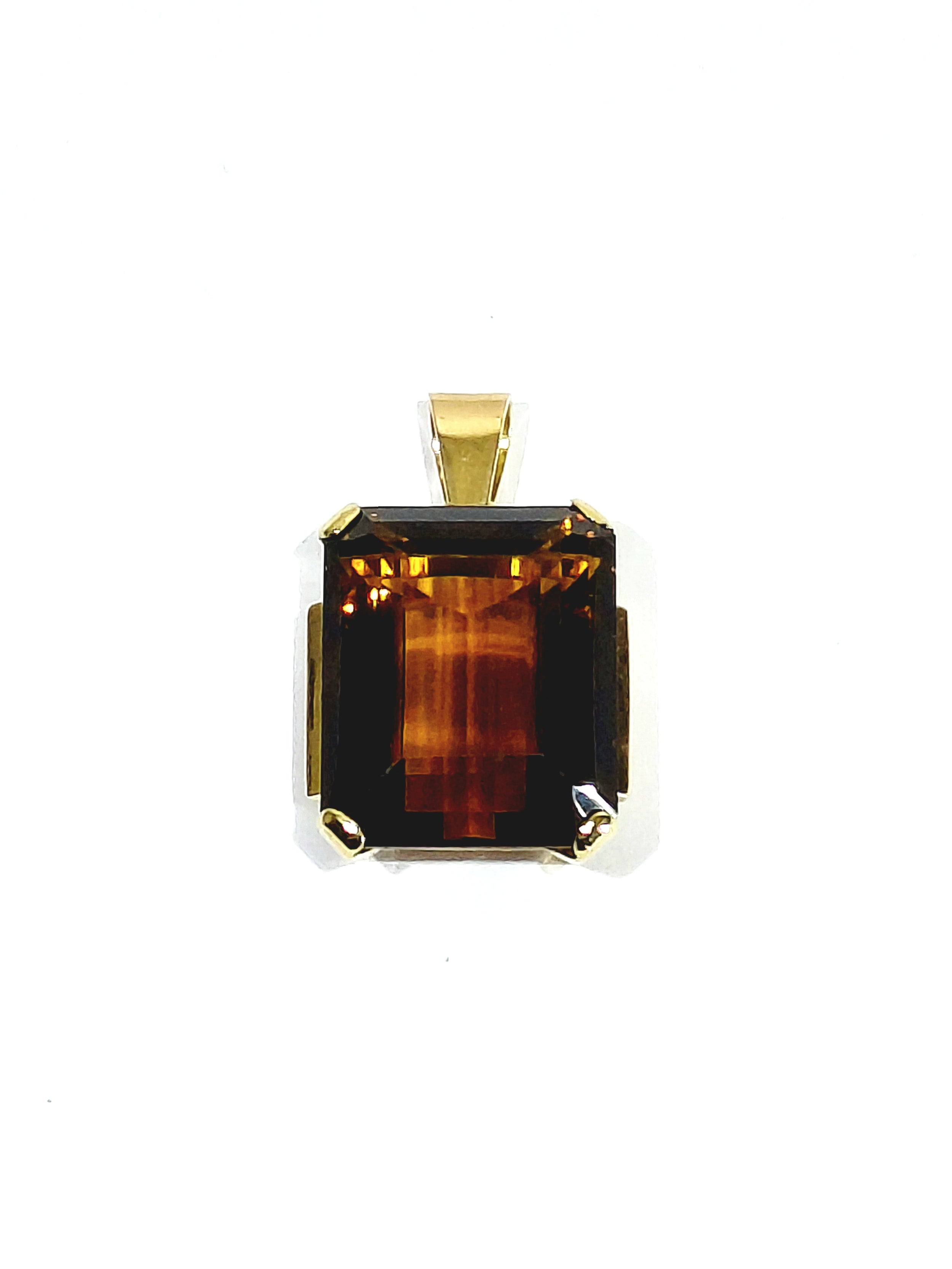 Rose Gold and Citrine Pendant
