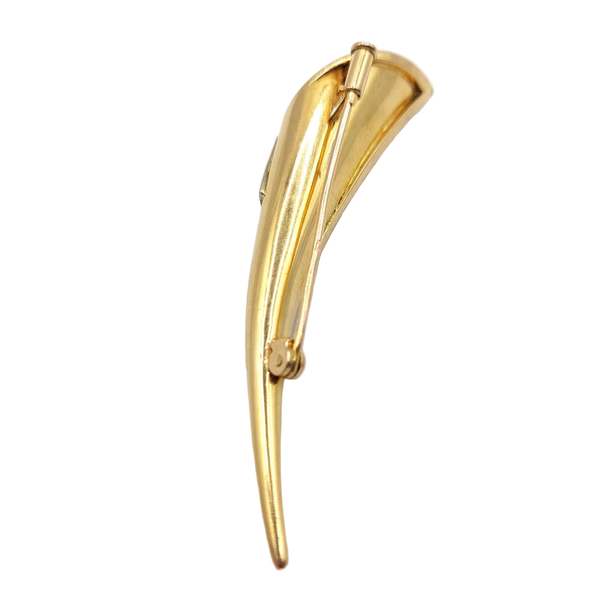 Brooch made of yellow gold, platinum, and diamonds