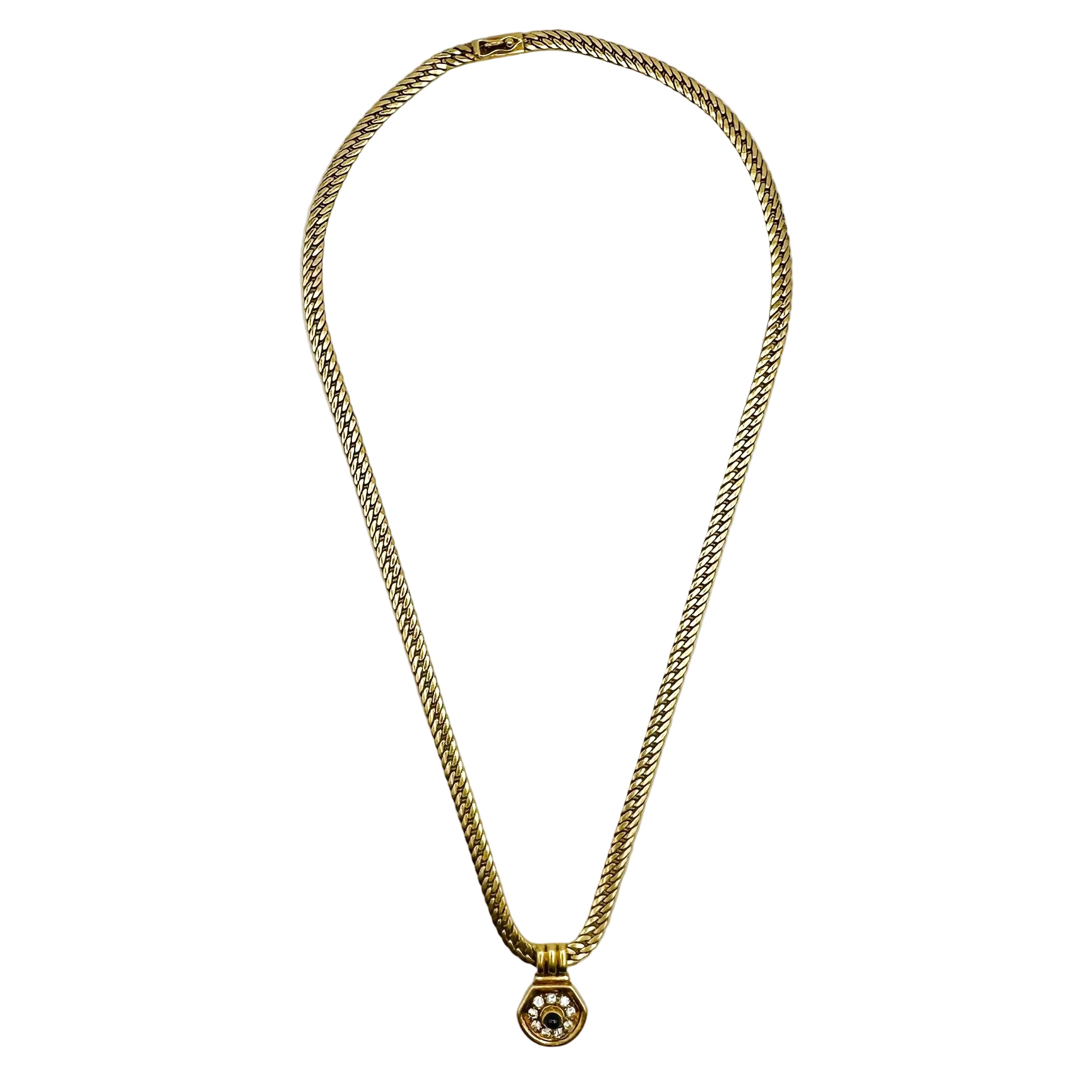 Necklace VAN CLEEF & ARPELS pendant in yellow gold, sapphire and diamonds