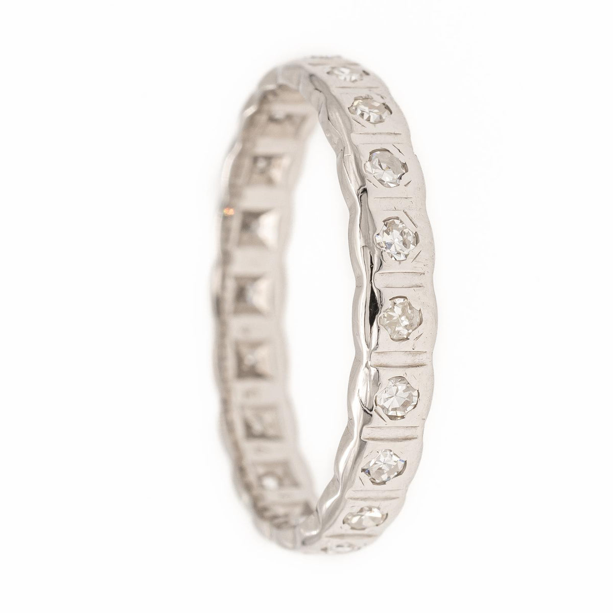 Bague Alliance Or blanc Diamant