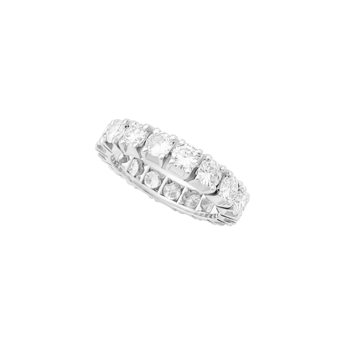 White Gold and Diamond Wedding Band