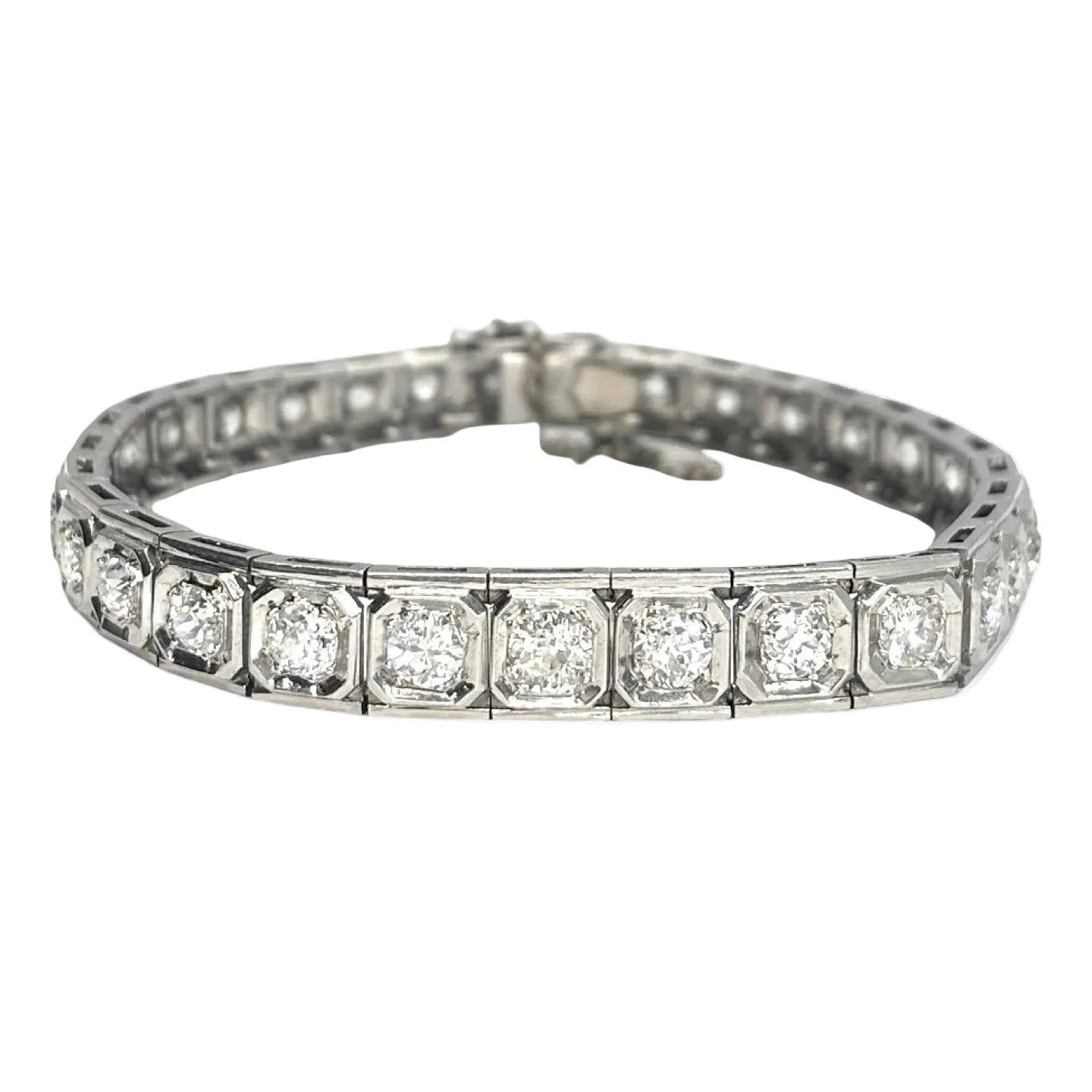 Bracelet Ligne en or blanc et diamants