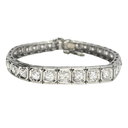 "Ligne" Bracelet in White Gold and Diamonds