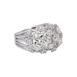 Platinum Diamond Dome Ring