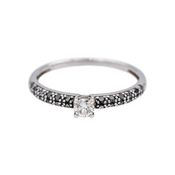 Bague  Solitaire  Or blanc Diamant