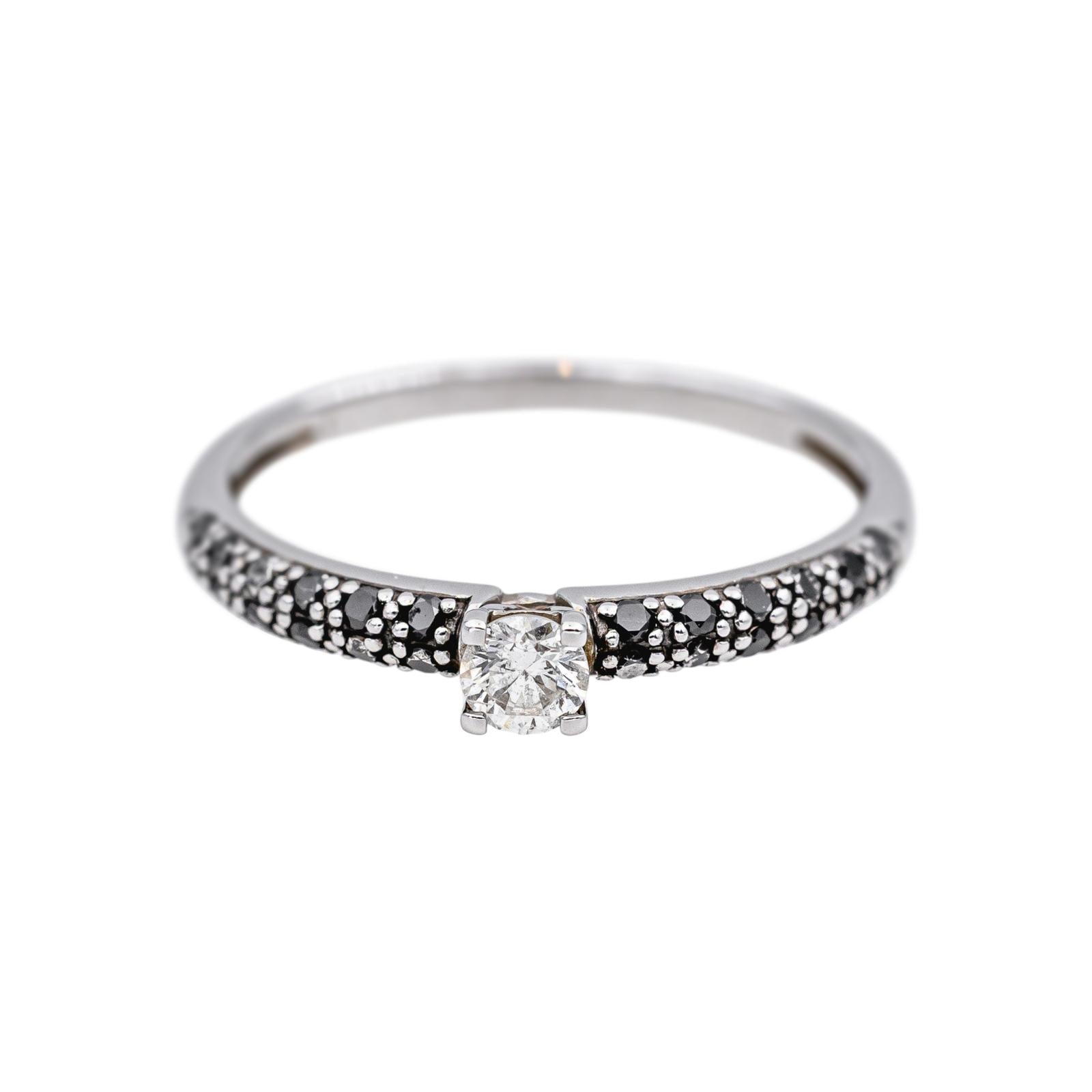 Bague  Solitaire  Or blanc Diamant