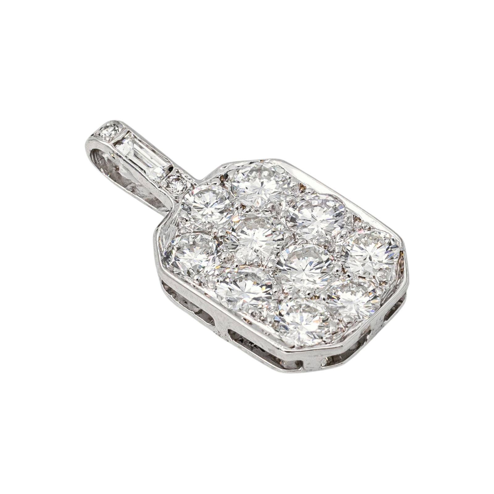 Pendentif  Or blanc  Diamant