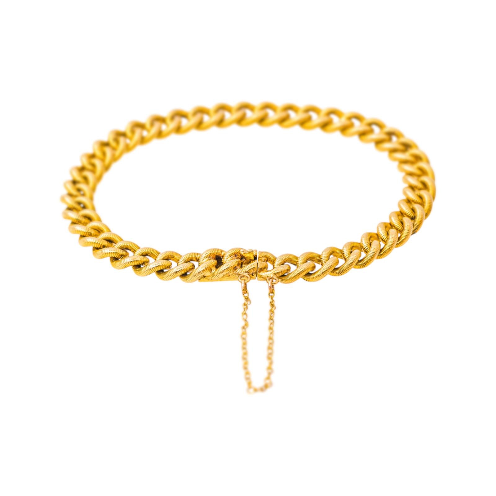 Yellow Gold Curb Chain Bracelet
