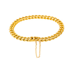Yellow Gold Curb Chain Bracelet
