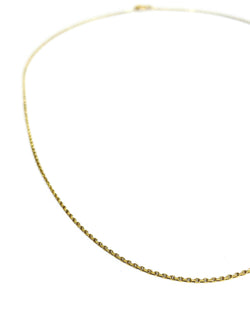 Yellow gold forçat-link chain