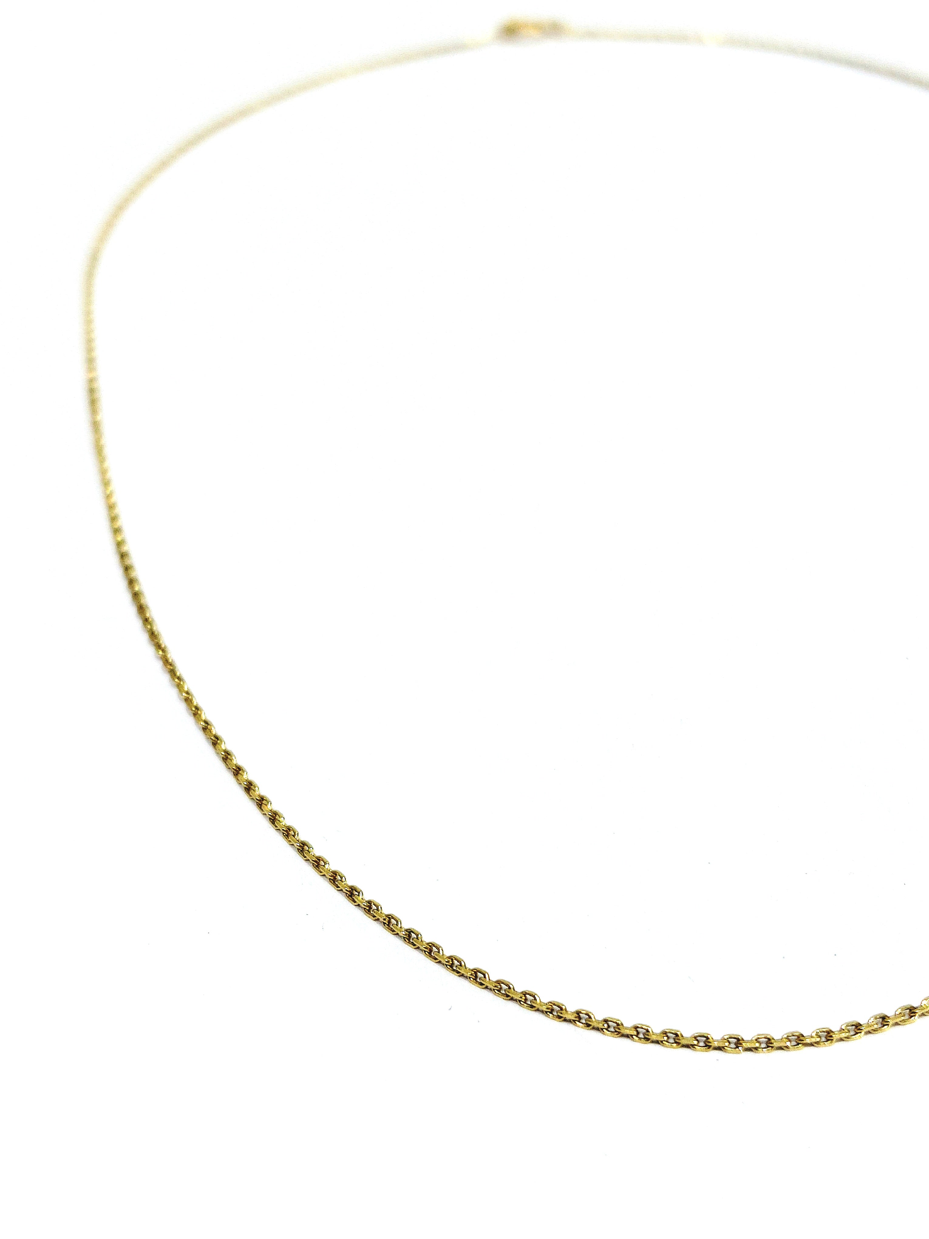 Yellow gold forçat-link chain