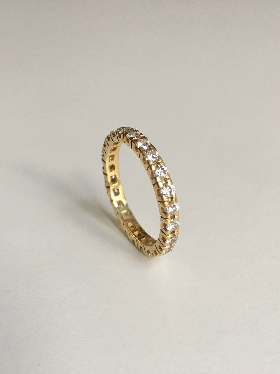 Yellow Gold and Diamond Wedding Band
