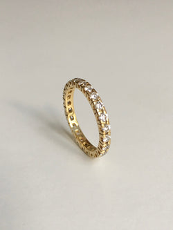 Yellow Gold and Diamond Wedding Band