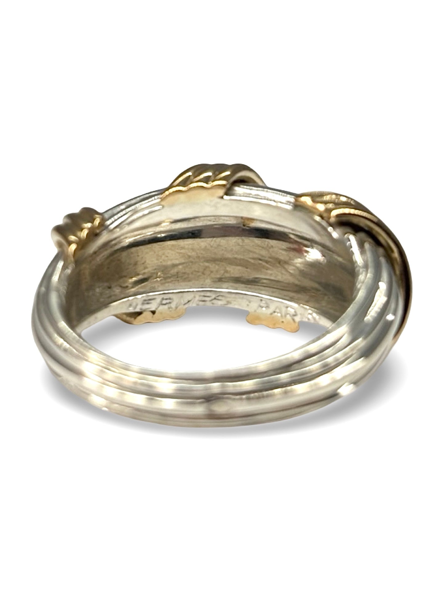 HERMÈS Bangle Ring in Yellow Gold and Silver