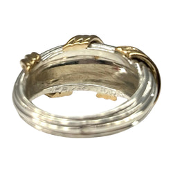 Bague Jonc HERMÈS en or jaune et argent