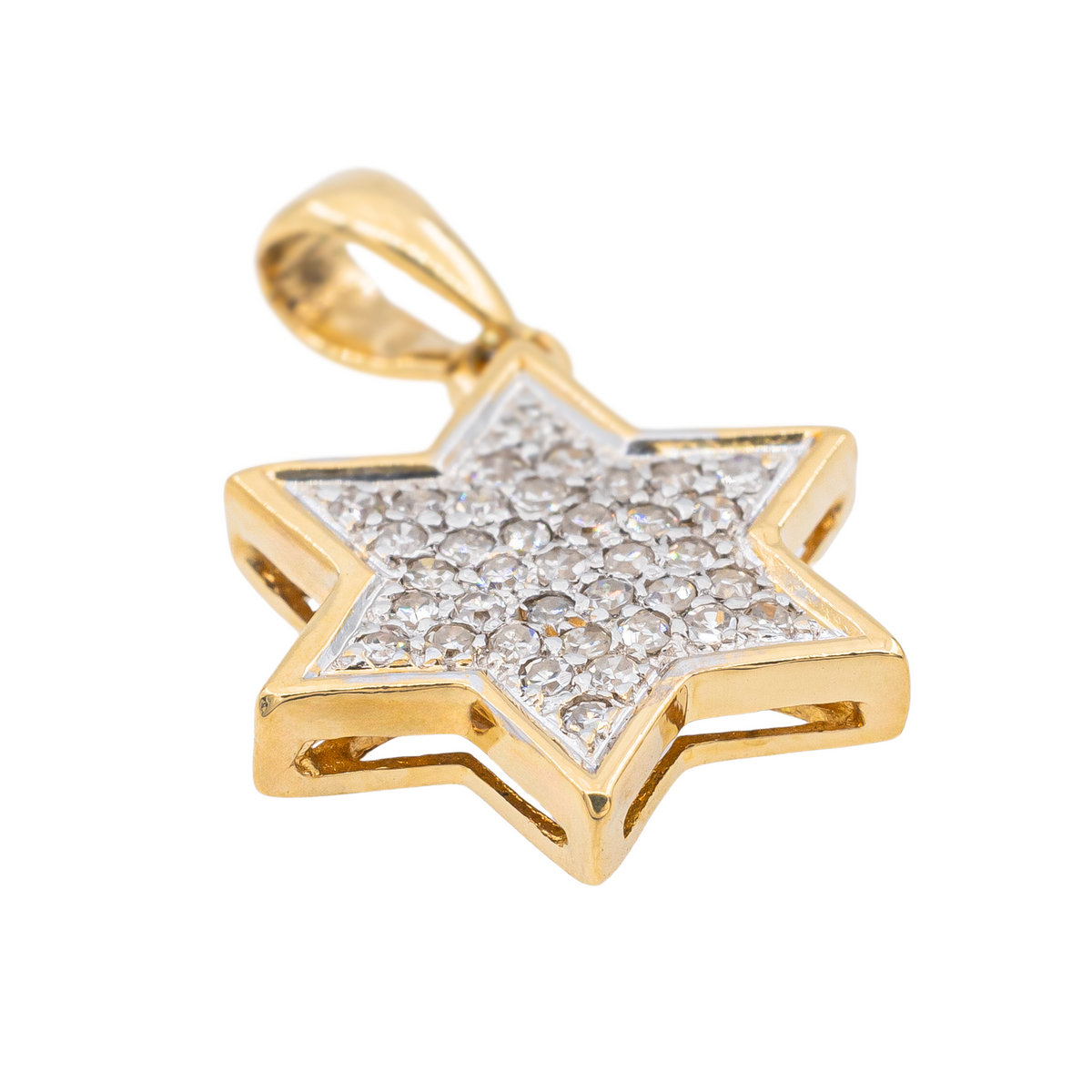 Yellow Gold Diamond Religious Pendant