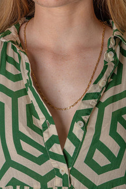 Yellow Gold Figaro Chain Necklace