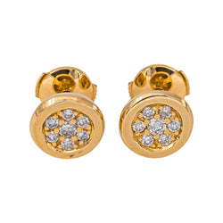 Boucles d'oreilles  Puces Or jaune  Diamant