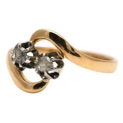 "Toi & Moi" Ring in Yellow Gold and Diamonds