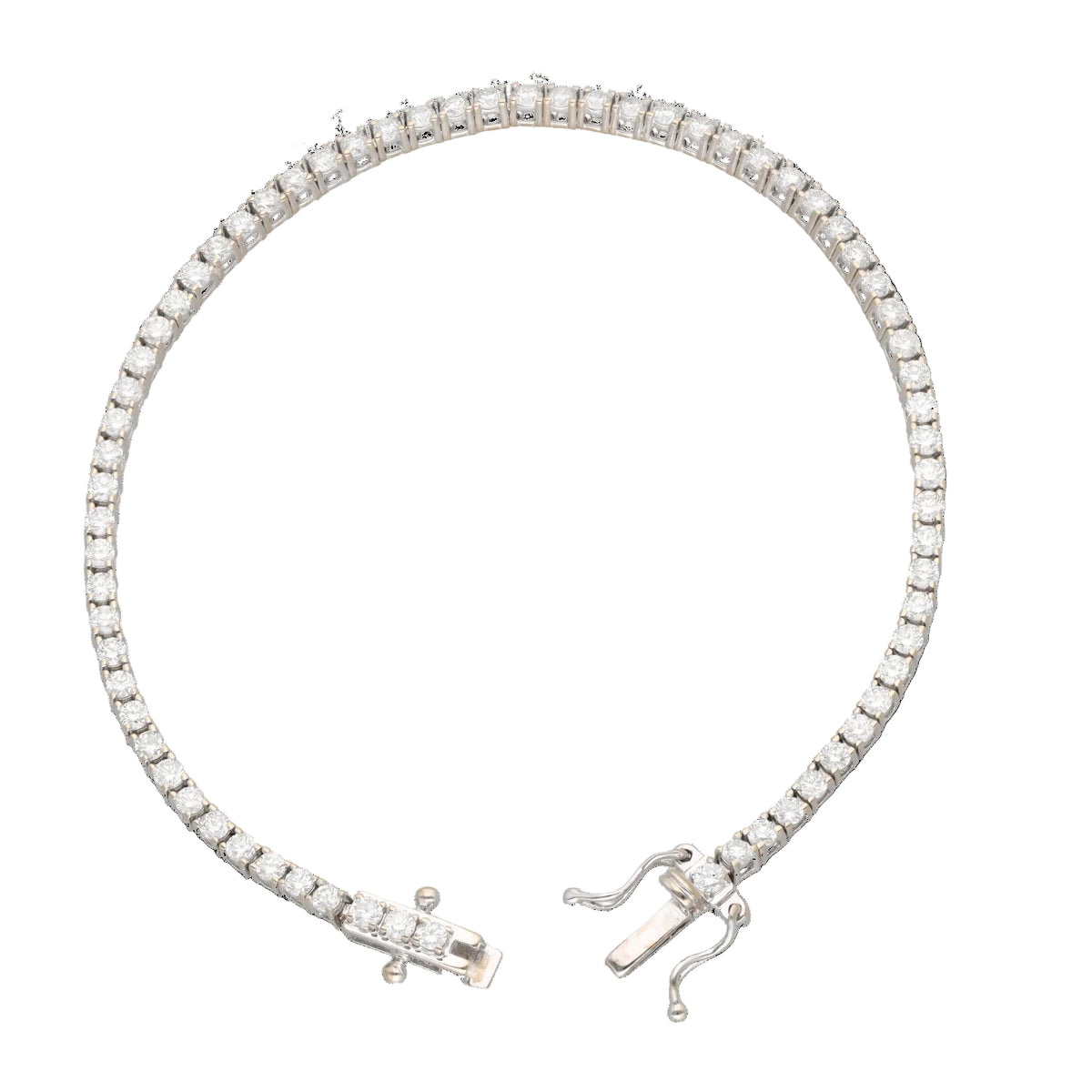 "Ligne" Bracelet in White Gold and Diamonds