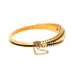 Yellow Gold and Diamond Bangle Bracelet