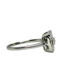 White Gold Solitaire Ring with Diamonds