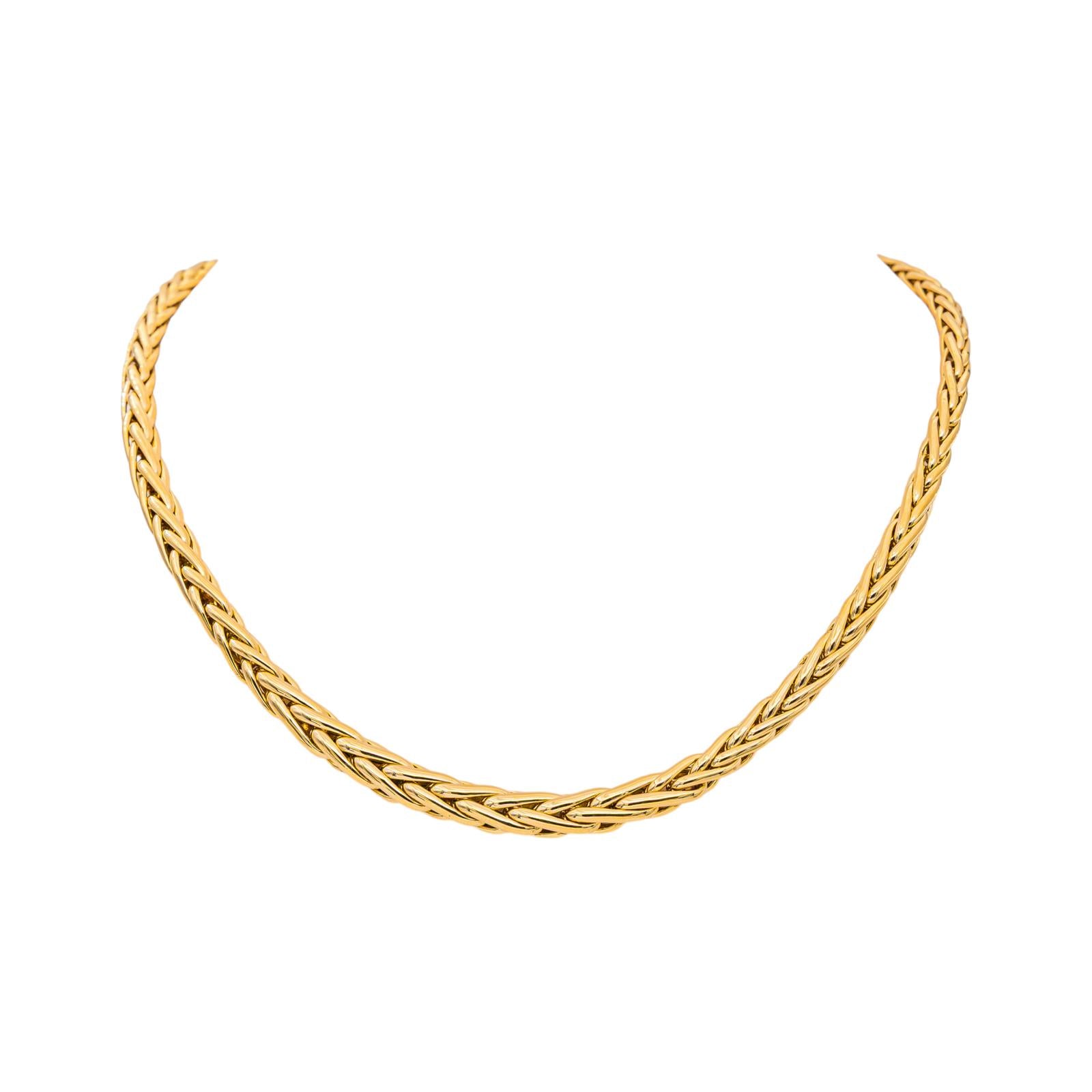 Collier Maille palmier Or jaune