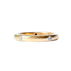 Yellow Gold and Diamond Wedding Band