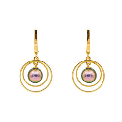 Boucles d'oreilles  Or jaune  Perle