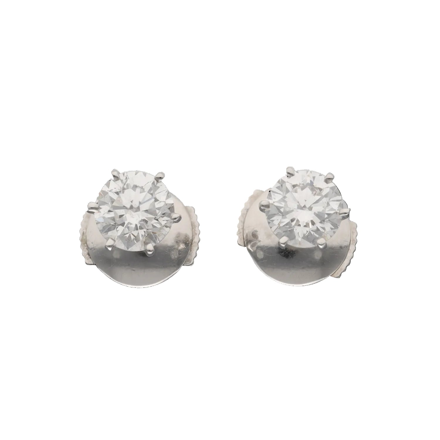 Earrings in White Gold, Platinum, and Diamonds