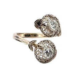 Toi & Moi Ring in Yellow gold and Diamonds