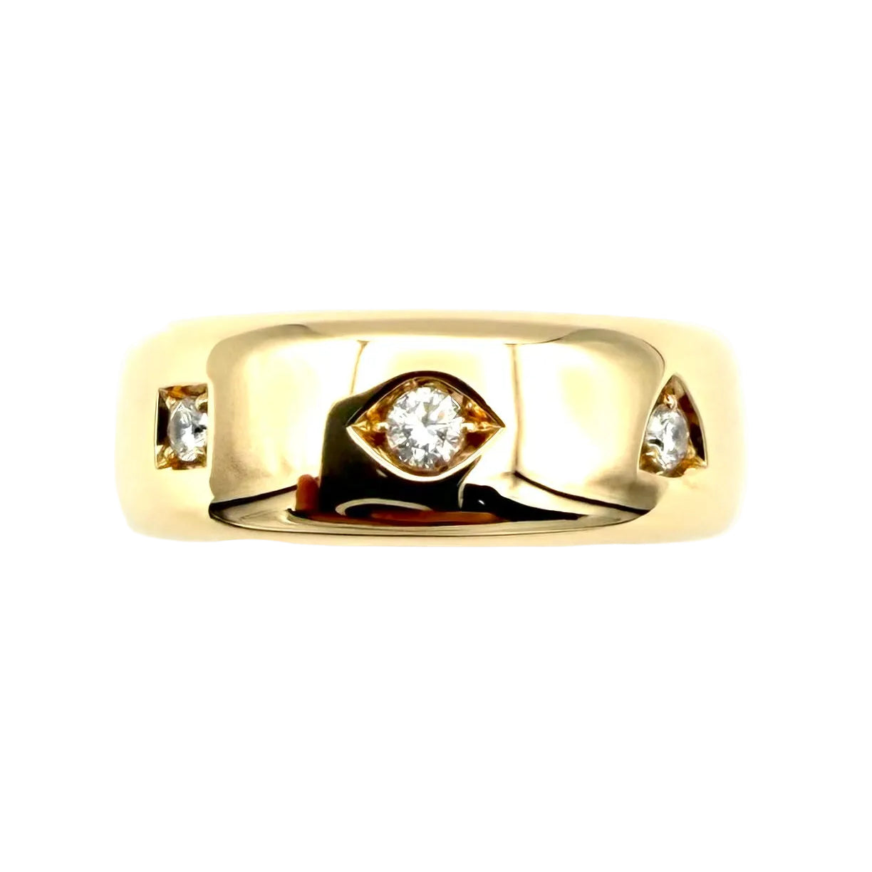 POMELLATO "Iconia Slim" Bangle Ring in Rose Gold and Diamonds
