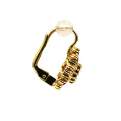Yellow Gold and Garnet Lever-back Earrings