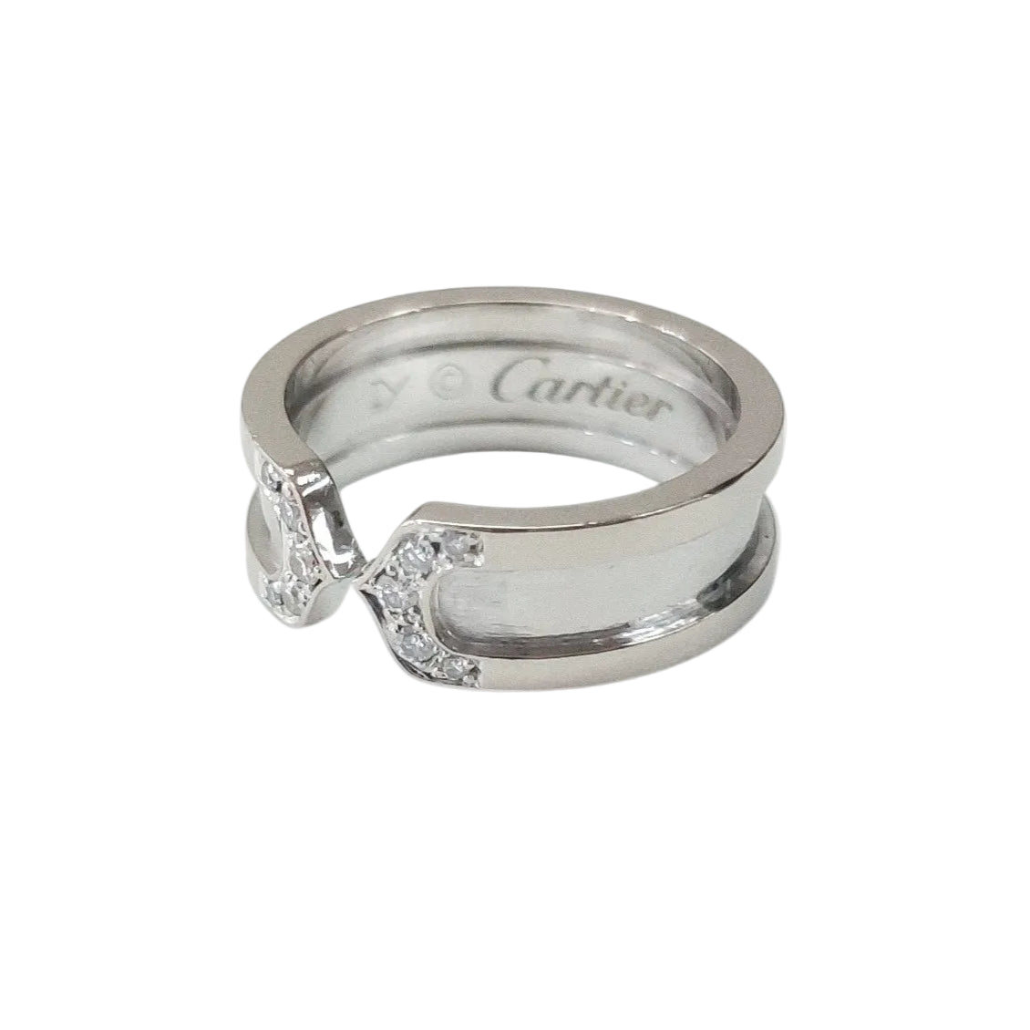 CARTIER "C2" Bangle in white gold and diamonds