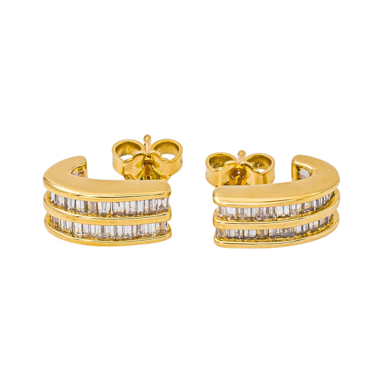 Yellow gold Diamond Earrings