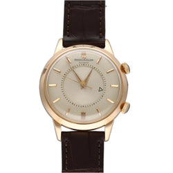 JAEGER-LECOULTRE "Memovox" Watch in Rose gold and Leather