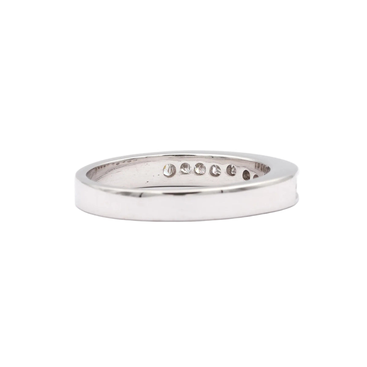 White Gold and Diamond Wedding Band