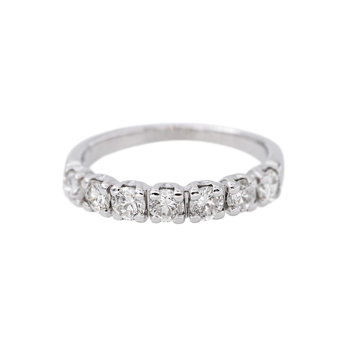 Bague Demi-alliance Or blanc Diamant