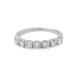 Bague Demi-alliance Or blanc Diamant