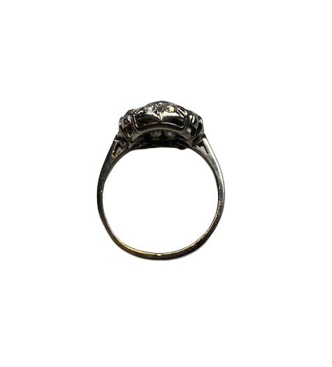 Entourage Ring in Platinum and Diamonds