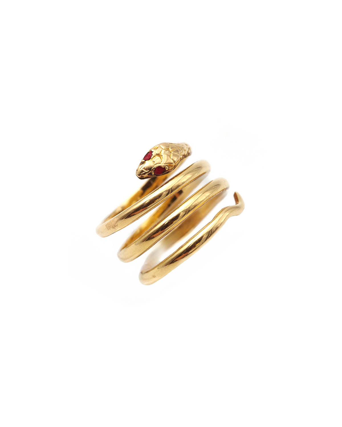 Vintage gold snake ring