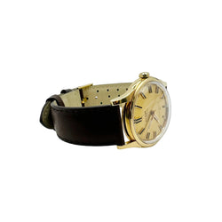 OMEGA "Constellation" Watch in Yellow gold and leather