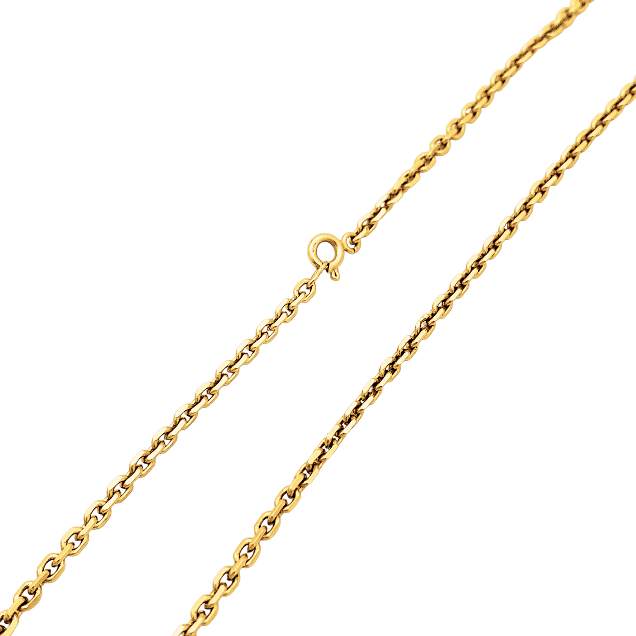 Collier or jaune, maille forçat.